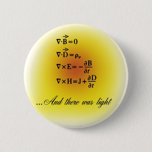 Maxwell-vergelijkingen Ronde Button 5,7 Cm (Voorkant)