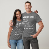 Maxwell vergelijkt en God zei dat en er was T-shirt (Unisex)