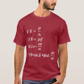 maxwell wiskunde physics vergelijking t-shirt (Voorkant)