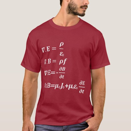maxwell wiskunde physics vergelijking t-shirt (Voorkant)