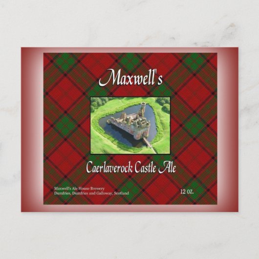 Maxwell's Caerlaverock Castle Ale Briefkaart (Voorkant)
