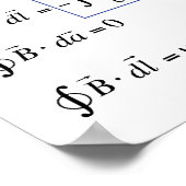 Maxwell's vergelijkingen - Integrale vorm Poster (Hoek)