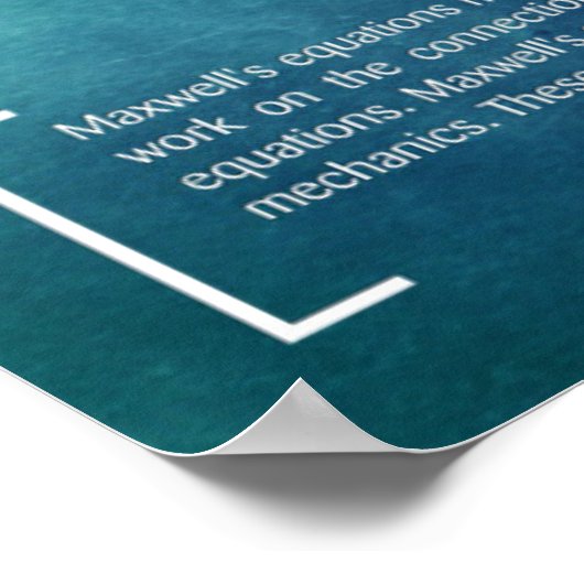 Maxwell's vergelijkingen - Wiskunde Poster (Hoek)