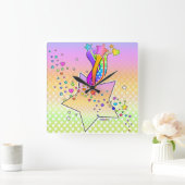 Maxxed Pop Art STAR WALL CLOCK Vierkante Klok (Huis)