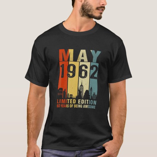 May 1962 Limited Edition, 60 jaar Geweldige T-shirt (Voorkant)