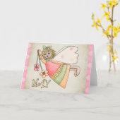 May Angel Blank Birthday/Spring Wenskaart Kaart (Gele Bloem)