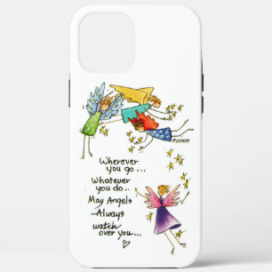 "May Angels Always Watch Over je" tekent Pers 2 Case-Mate iPhone Case