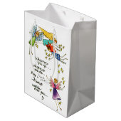 "May Angels Always Watch Over You"-tekening Medium Cadeauzakje (Achterkant Gekanteld)