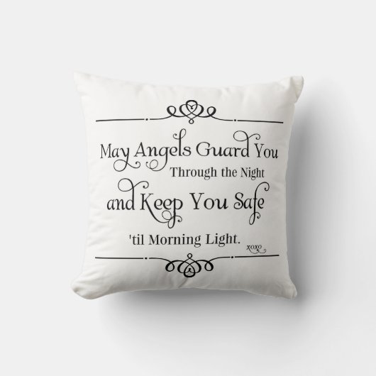 May Angels Guard je Neursery Quotes Kussen (Voorkant)
