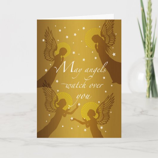 May Angels kijkt voor Kerstmis over je uit Kaart (Voorkant)