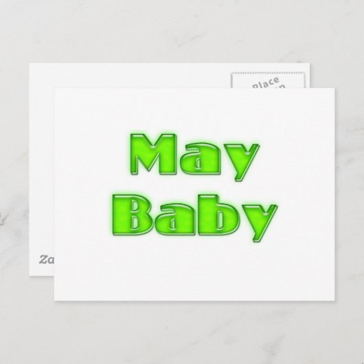 May Baby Briefkaart (Voorkant / Achterkant)