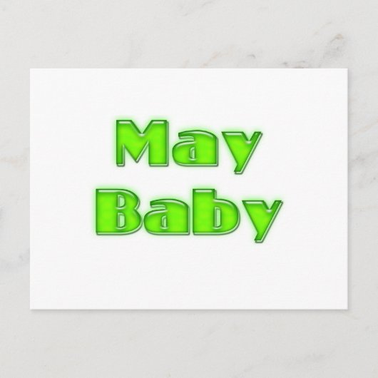 May Baby Briefkaart (Voorkant)