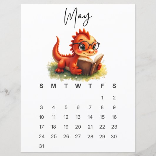 May Baby Dragon Sweet Fantasy Monthly Calendar (Voorkant)