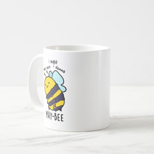 May-bee Funny Insect Bee Pun Koffiemok (Voorkant links)