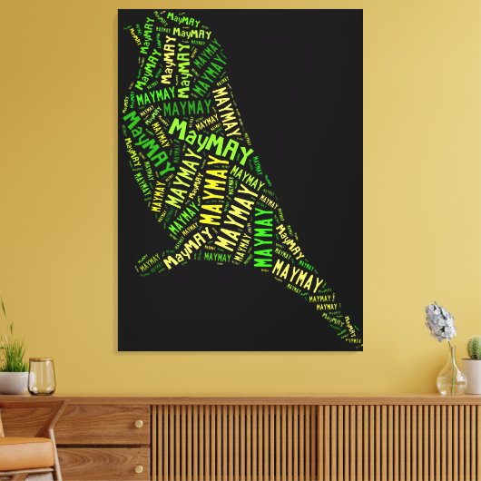 May Bird Canvas Afdruk (Insitu (Woonkamer))