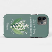 May Birth Flower Custom Name Case-Mate iPhone Case (Achterkant (horizontaal))