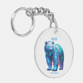 May Birth Month Spirit Animal Beer Sleutelhanger (Voorkant Links)