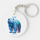 May Birth Month Spirit Animal Beer Sleutelhanger (Achterkant)