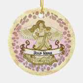 May Birthday Angel verjaardag aangepaste ornamente Keramisch Ornament (Voorkant)