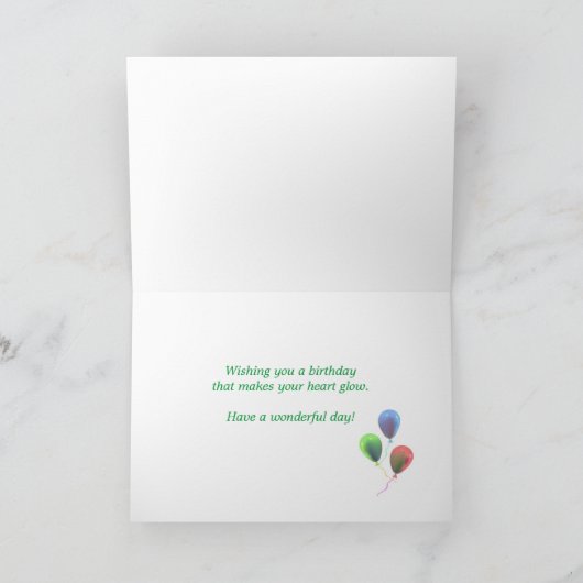 May Birthday Emerald Heart Kaart (Binnen)