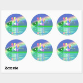 May Birthday Emerald Heart Ronde Sticker (Vel)