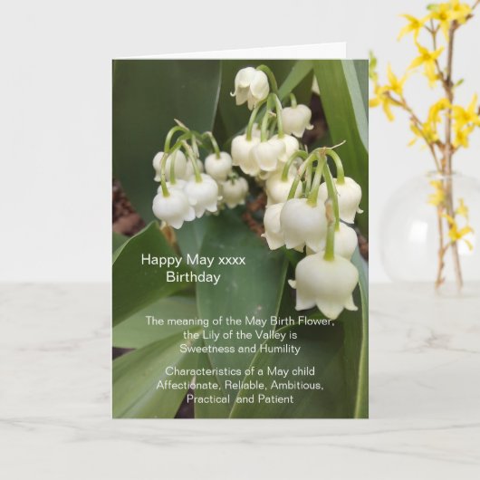 May Birthday Kaart (Gele Bloem)