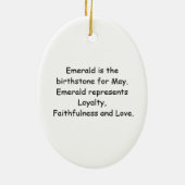 May Birthstone Angel Blonde Keramisch Ornament (Achterkant)