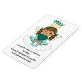 May Birthstone Angel Brunette Premium Magnet Magneet (Linkerzijde)