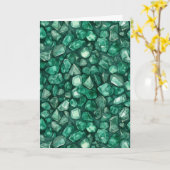 May Birthstone Emerald Birthday Kaart (Gele Bloem)