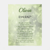 May Birthstone Emerald design Fleece Deken (Voorkant)