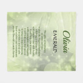 May Birthstone Emerald design Fleece Deken (Voorkant (Horizontaal))