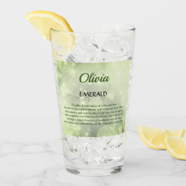May Birthstone Emerald design Glas