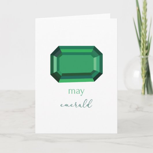 May Birthstone Emerald Kaart (Voorkant)