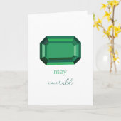 May Birthstone Emerald Kaart (Gele Bloem)