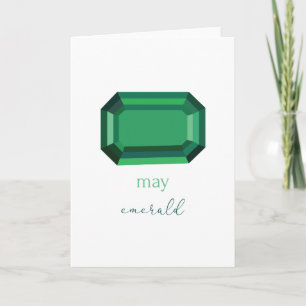 May Birthstone Emerald Kaart