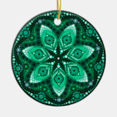 May Birthstone Emerald Mandala Ornament (Voorkant)