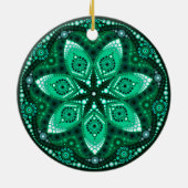 May Birthstone Emerald Mandala Ornament (Achterkant)