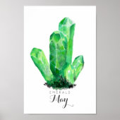 May Birthstone - Emerald Waterverf | POSTER (Voorkant)