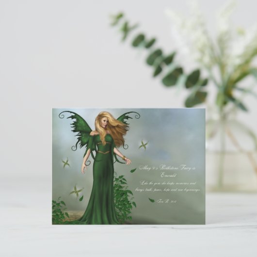 May Birthstone Fairy Briefkaart (Staand voorkant)
