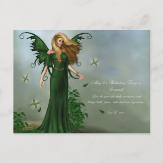 May Birthstone Fairy Briefkaart