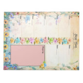 May Bloemen 7 Dagen Maaltijdplanner Notitieblok (Voorkant)