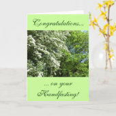 May Blossom en Oak Handfasting Kaart (Gele Bloem)