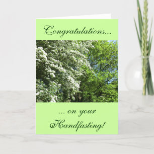 May Blossom en Oak Handfasting Kaart