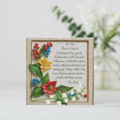 May Blossoms Hawthorn en Lily van de vallei Feestdagenkaart (Staand voorkant)