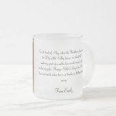 May Blossoms Hawthorn en Lily van de vallei Matglas Koffiemok (Voorkant rechts)