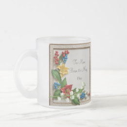 May Blossoms Hawthorn en Lily van de vallei Matglas Koffiemok