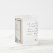 May Blossoms Hawthorn en Lily van de vallei Matglas Koffiemok (Center)