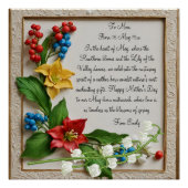 May Blossoms Hawthorn en Lily van de vallei Perfect Poster (Voorkant)