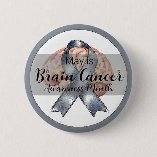 May Brain Cancer Awareness Month Ronde Button 5,7 Cm (Voorkant)