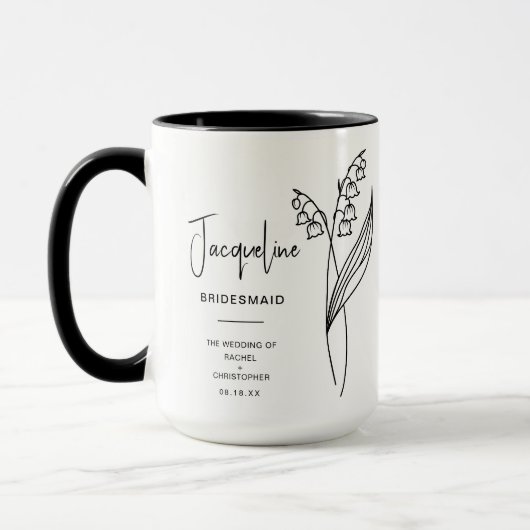 May Bridesmaid | Lily of Valley Geboortebloem Mok (Links)